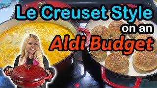 Easy Affordable Meals in Awesome Affordable Cookware  Aldi Crofton Enameled Cast Iron Recipes [upl. by Ader780]