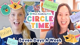 Kids Calendar  Create A Back To School Workspace  Count to 7  Circle Time With Khan Academy Kids [upl. by Haroun]