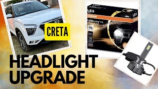 Creta Headlights upgrade By Osram 50w Led Bulbs [upl. by Virgil833]