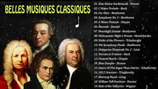 20 Plus BELLES MUSIQUES CLASSIQUES 2h de Mozart Bach Beethoven Chopin Schubert [upl. by Mehelhteb]