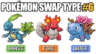 Pokemon Swap Type Sprite 6 Ivysaur Charmeleon and Wartortle Gen 1 Kanto Starters Evolution [upl. by Nadaha]