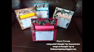 Desk Calendar caddy using Stampin Up Products [upl. by Ettedualc]