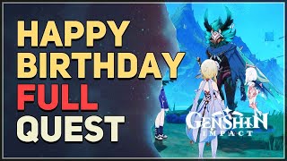 Happy Birthday Genshin Impact Full Quest [upl. by Chivers703]