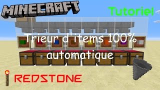 Trieur ditems 100 automatique tuto redstone minecraft [upl. by Anthe]