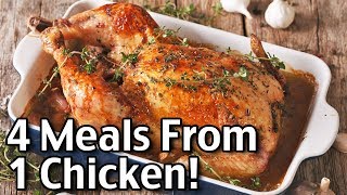 Leftover Rotisserie Chicken Recipes 4 Meals From One Chicken [upl. by Frohman]