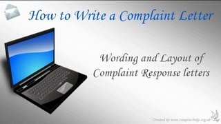 How to write a Complaint Letter [upl. by Enigroeg]