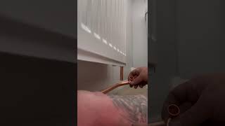 Repiping a radiator pt2 plumbing plumber coppertubing repair asmr [upl. by Annaik420]