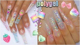 SAVILAND Glitter POLYGEL Lets try that again  More colors Less Cloudy [upl. by Lerret]