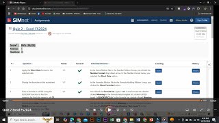 Quiz 2 Excel FS2024  SImnet Excel Ch 2 Quiz  Quiz 4  Access FS2024  SIMNET Exam and Assignment [upl. by Arraeic33]