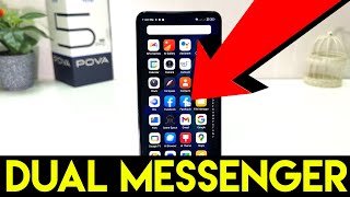 How To Enable Dual Messenger In Tecno Pova 5 Pro [upl. by Oiznun]