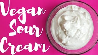 BEST VEGAN SOUR CREAM 💚 Nut Free  Gluten Free  Dairy Free  HCLF  Easy Plant Based Recipe [upl. by Wandie]