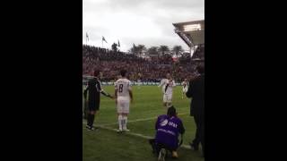 David Beckham leaves the field for the last time as a Galaxy player [upl. by Canon]