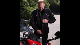 Helite Airbag Adventure Touring Jacket Inflating in Slow Motion [upl. by Corson]