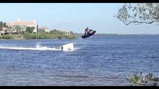 Seadoo RXP Ramp jump and crash [upl. by Ingamar]