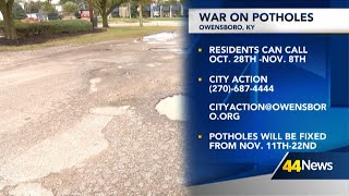 War on potholes in Owensboro [upl. by Eudocia]