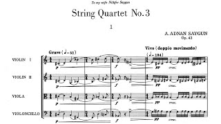 Ahmet Adnan Saygun  String Quartet No 3 Op 43 [upl. by Namad]