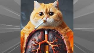 Cat Smoking Then Cancer 😥 [upl. by Santana]