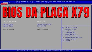 CONFIGURAÇÕES BASICAS BIOS PLACA MAE ZSUS X79 [upl. by Sivert]