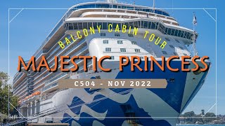 Majestic Princess Balcony Cabin C504 Tour Step into modern luxury on the high seas [upl. by Cavan]