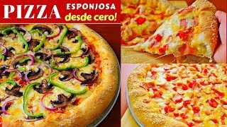 Prepara PIZZAS caseras ESPONJOSAS paso a paso DESDE CERODulce Hogar Recetas [upl. by Perceval]