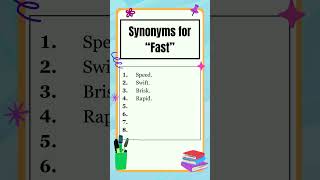 Synonyms  Synonyms for quotFastquot  English Grammar  The Study Corner  synonyms shorts [upl. by Nogaem791]