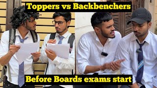 Toppers vs Backbenchers before Boards exams  Sarcaster ft Chimkandi [upl. by Sulokcin]