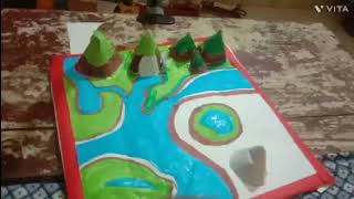 modal of landforms and waterbodiesschool project [upl. by Zil]