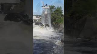 waterval in honefoss noorwegen camper [upl. by Aisatsan]