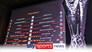 The Europa League round of 16 draw has been announced [upl. by Nilats]