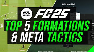 TOP 5 Formations amp META Tactics with ROLES in FC 25 [upl. by Corvin]