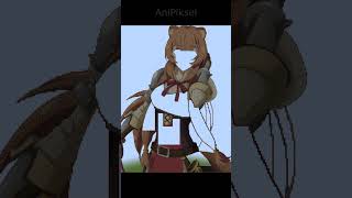 The Rising of the Shield Hero  Raphtalia  Minecraft Pixel Art [upl. by Salocin536]