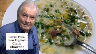 Jacques Pépins Famous Clam Chowder Recipe 🥣  Cooking at Home  KQED [upl. by Adelbert174]