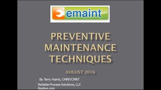 Best Practices Webinar Preventive Maintenance Techniques [upl. by Sorvats991]