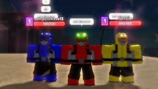 Go Busters Henshin and Roll Call in Roblox [upl. by Drallim558]