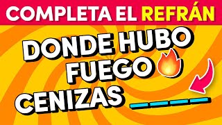 ¿Podrás completar estos refranes  ¿Cuántos refranes conoces Quiz Tv [upl. by Rosane349]