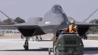 NorthropMcDonnell Douglas YF23A Black Widow II relocation  National Museum USAF Oct 2015 [upl. by Nahgem]