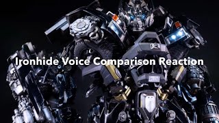 Ironhide Voice Comparison Reaction [upl. by Airdnua554]