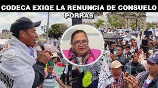 URGENTE CODECA TOMA LA PLAZA CENTRAL DE GUATEMALA PARA EXIGIR LA RENUNCIA DE CONSUELO PORRAS [upl. by Wendelin]