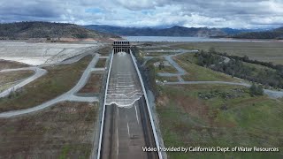 Lake Oroville Dam Spillway Opened for Second Time Since 2018 Rebuild [upl. by Weigle304]