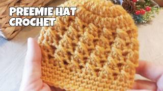 Simple amp Cute Crochet Preemie Hat Tutorial for Beginners [upl. by Eenitsed864]