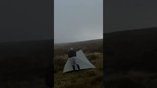 Pitching the Durston X Mid 2 in the Kinder Scout clag camping peakdistrict linkinpark [upl. by Anirrehs]