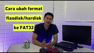 CARA FORMAT FLASHDISK KE FAT32  100 BERHASIL BISA UNTUK FORMAT HARDISK EXTERNAL JUGA [upl. by Lenz]