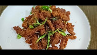 Spicy Beef Fry  Perfectly Crispy Beef Fry aldrinskitchen [upl. by Tedd]