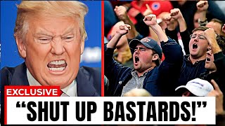 Trump THROWS TANTRUM as he Gets BOOED during rally [upl. by Hinkel]