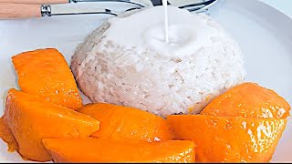 Thai Mango Sticky Rice  Sticky Rice without steamer [upl. by Ydur509]