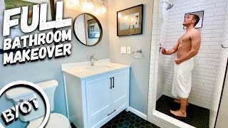 small BATHROOM MAKEOVER  START TO FINISH Part 3 of 3 [upl. by Ury657]