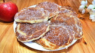 Pancake aux pommes en 5 minutes avec 1 Œuf et 1 pomme Recette facile et délicieuse 😋 [upl. by Mackay]