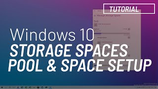 Windows 10 Create Storage Pool and Space in Storage Spaces [upl. by Meerek]