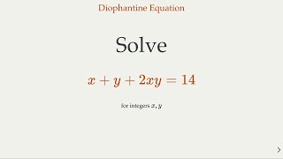 Solve Diophantine Equations by Factoring [upl. by Auhsot]