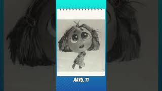 Drawing ENVY from Inside Out using Shading And Texture Techniques  Kids Art [upl. by Meensat483]